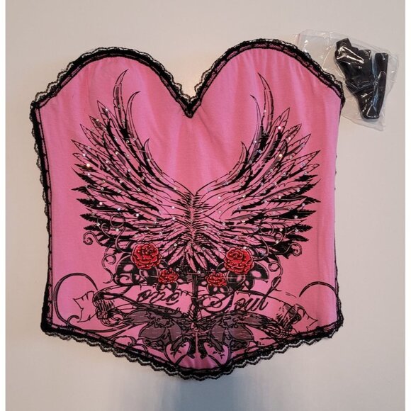 Unbranded Tops - Women Sexy Women's Small Pink Bustier Corset With Removable Straps SL5166-7